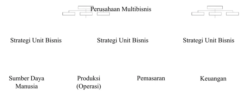 Gambar 2.2 Tingkatan Strategi pada Perusahaan Konglomerat ( Holding )