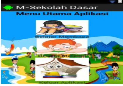 Gambar 3. Tampilan menu utama aplikasi 