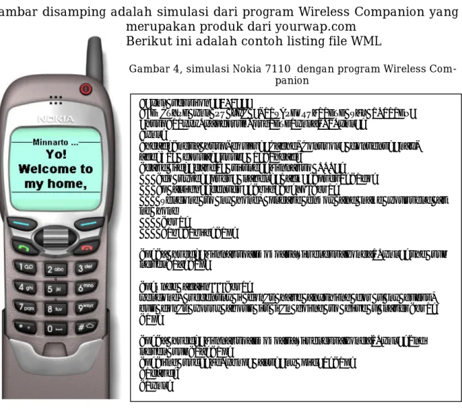Gambar disamping adalah simulasi dari program Wireless Companion yang merupakan produk dari yourwap.com