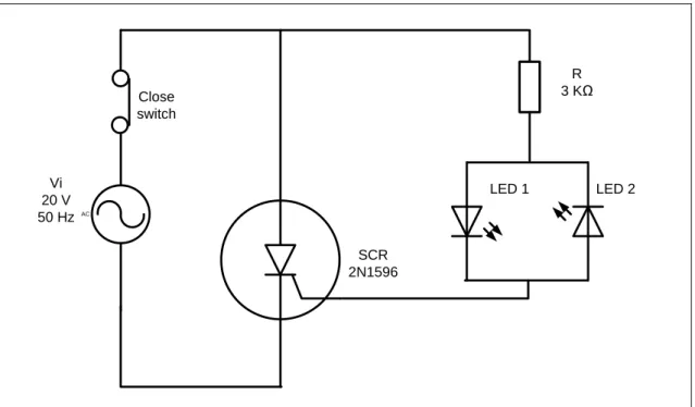 Figure 5 shows  LED control circuit using SCR. 