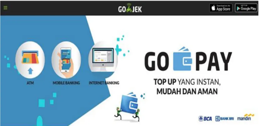 Gambar 1.3 Go-pay  Sumber : go-pay.co.id 