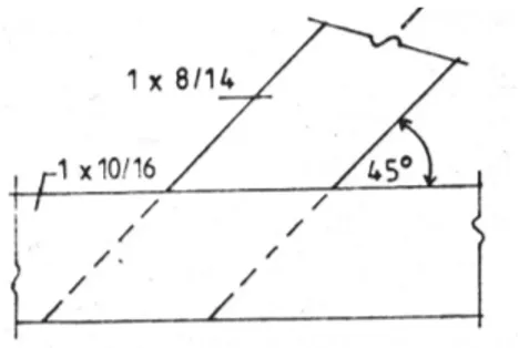 Gambar 3.7a  Batang diagonal dengan sambungan baut.