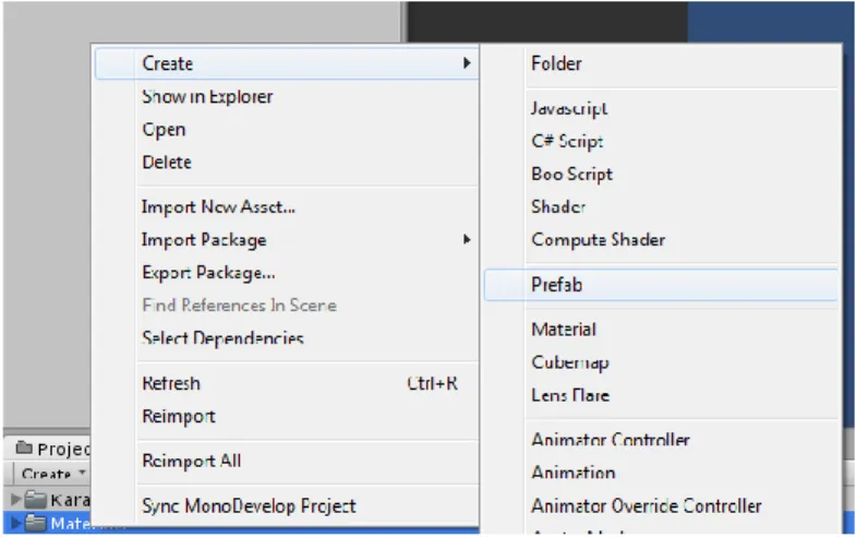 Gambar 4.3 Membuat Prefabs 