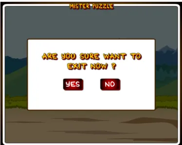 Gambar 4.7 Exit game  a.  Script pada tombol Yes : 