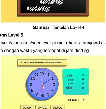 Gambar Tampilan Level 5  l. Tampilan Result Screen Level