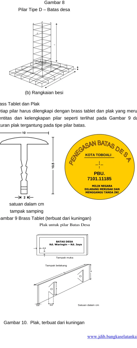 Gambar 8  Pilar Tipe D – Batas desa 