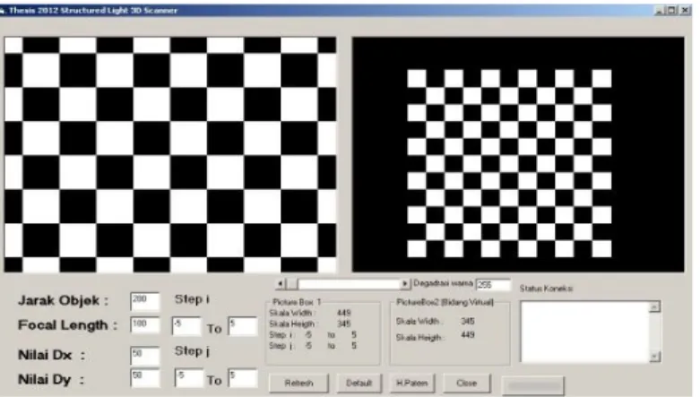 Gambar 6: Software Chessboard Pattern 