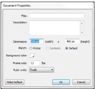 Gambar 4.8 Document Properties  4.3  Pembuatan Button 
