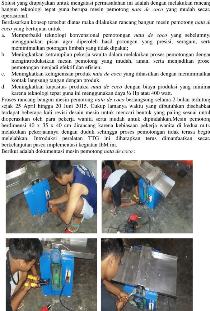Gambar 2. Proses rancang bangun mesin pemotong nata de coco
