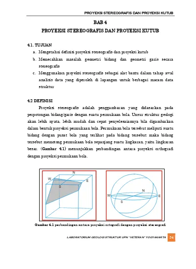 BAB 4 PROYEKSI STEREOGRAFIS DAN PROYEKSI KUTUB