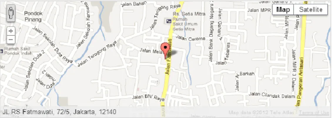 Gambar 4.2 : Lokasi Perusahaan Dilihat dari Google Map 