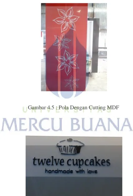 Gambar 4.5 : Pola Dengan Cutting MDF 