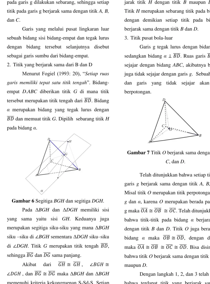 Gambar 6 Segitiga BGH dan segitiga DGH. 