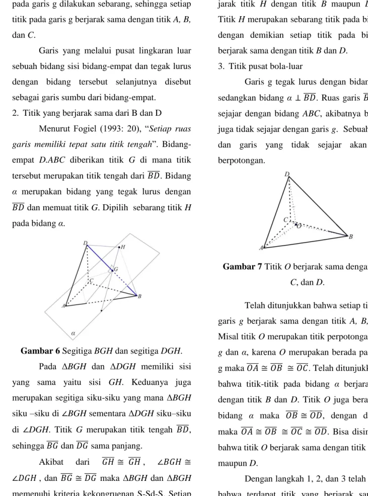 Gambar 6 Segitiga BGH dan segitiga DGH. 