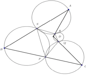 Gambar 5. Pembuktian titik Miquel di dalam pada segiempat konveks