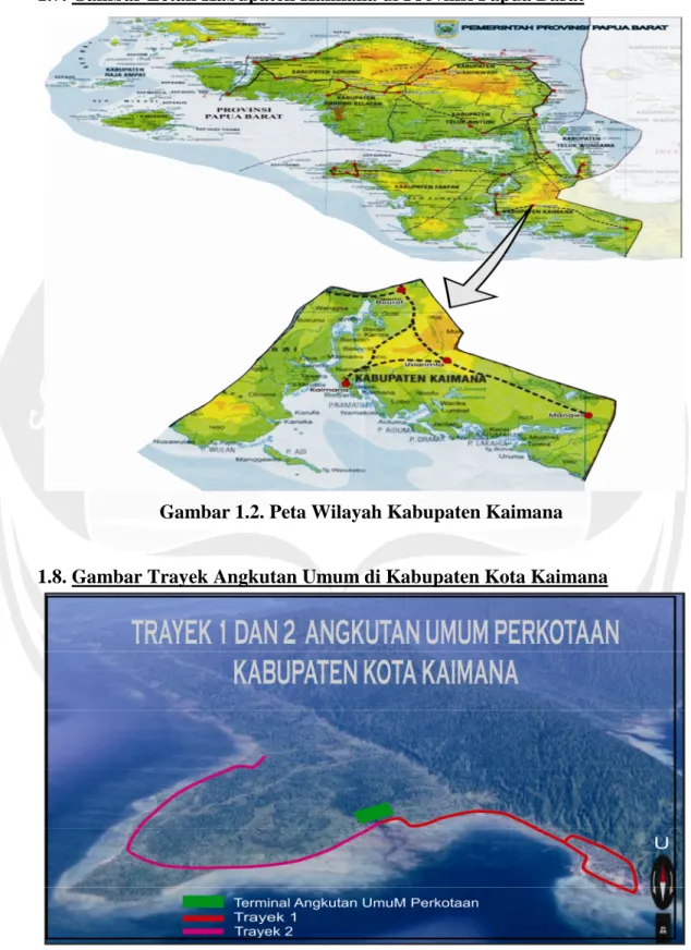 Gambar 1.2. Peta Wilayah Kabupaten Kaimana