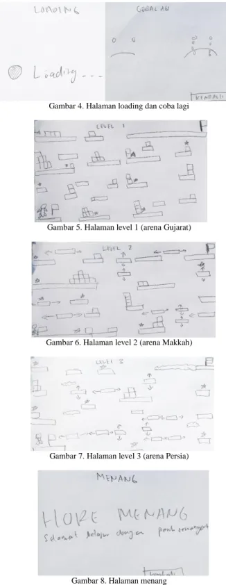 Gambar 5. Halaman level 1 (arena Gujarat) 