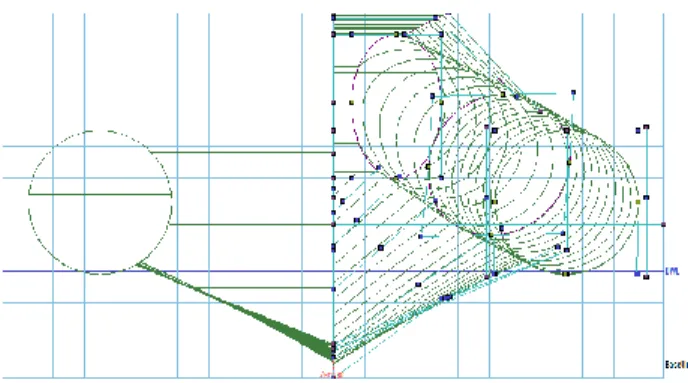 Gambar 2. 3. Proses desain linesplans lambung 