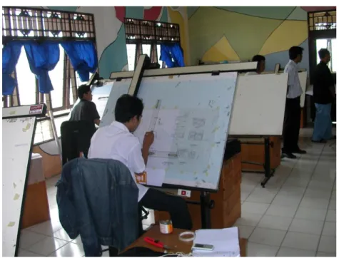 Gambar 11.2. Ruang Studio Tugas Akhir, Jurusan Arsitektur,  Universitas Palangka Raya.Kalimantan Tengah 