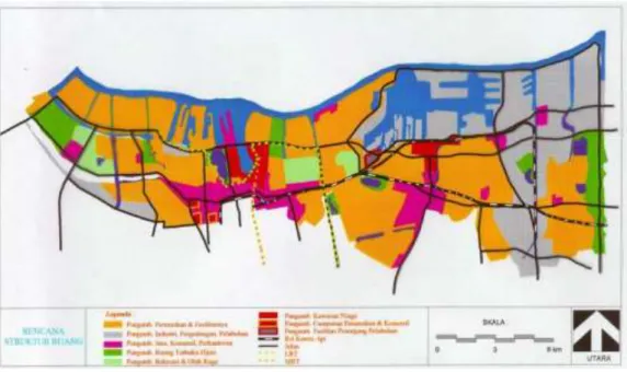 Gambar 1- 2 Peta wilayah perencanaan Kawasan Strategis Pantura Jakarta   Sumber : Peraturan Daerah Provinsi DKI Jakarta 8/1995 tentang Reklamasi Pantai 