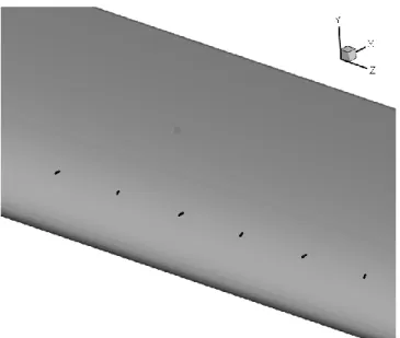 Gambar 1. Rectangular flat plate vortex generatordengan formasi Counter Rotating 
