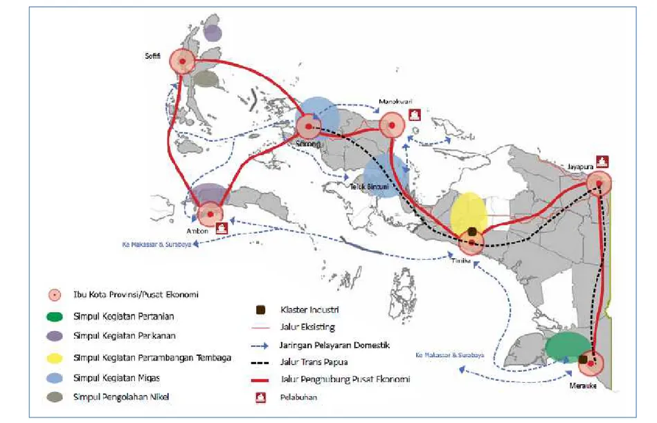 Gambar 2.5. Peta Koridor Ekonomi Papua-Kepulauan Maluku