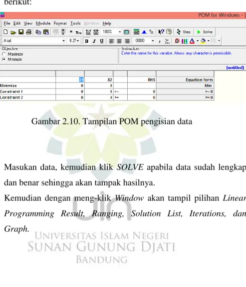 Gambar 2.10. Tampilan POM pengisian data             