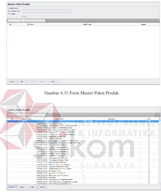 Gambar 4.31 Form Master Paket Produk 