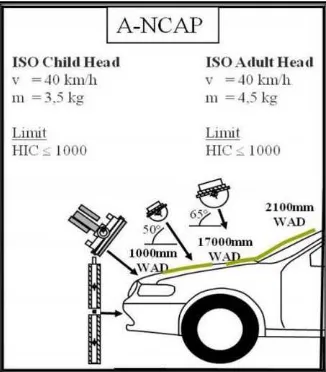 Figure 1. Standards of ANCAP pedestrian protection head impact requirements(Krishnamoorthy et al., 2013)