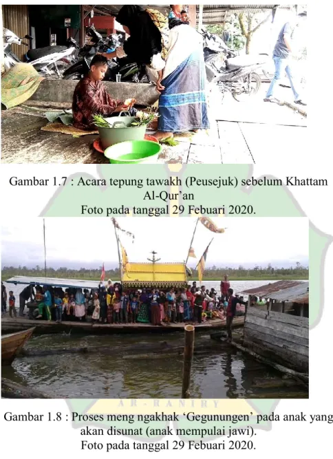 Gambar 1.7 : Acara tepung tawakh (Peusejuk) sebelum Khattam  Al-Qur’an 