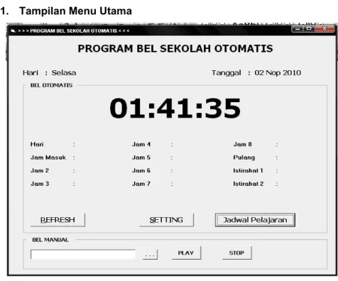 Gambar 4.4 Tampilan Menu Utama