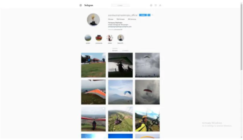 Gambar 2.13. Media Sosial Instagram Paralayang Gunung Panten Majalengka  Sumber : https://www.instagram.com/paralayangmajalengka_official 