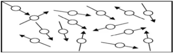 Gambar 2.3Arah domain-domain dalam bahan paramagnetik sebelum  diberi medan magnet luar 