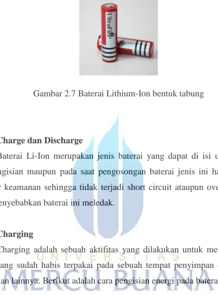 Gambar 2.7 Baterai Lithium-Ion bentuk tabung 