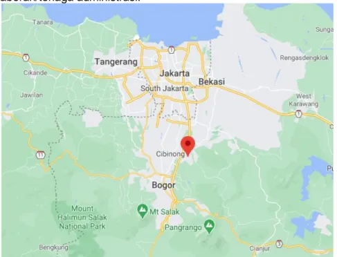 Gambar 2 Lokasi Desa Tarikolot, Bogor (goggle.map, 2020) 
