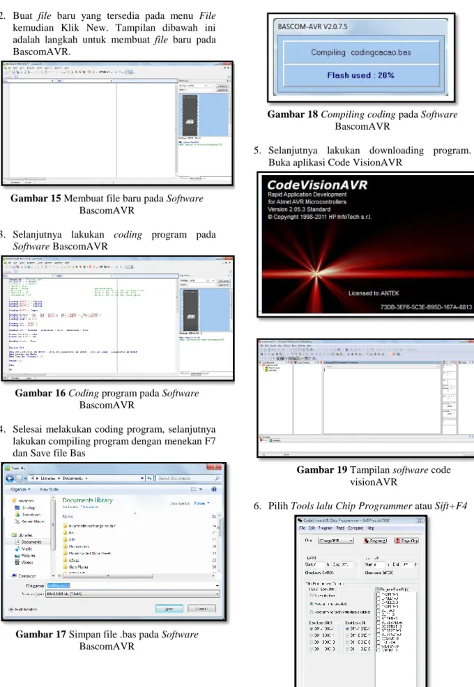 Gambar 15 Membuat file baru pada Software  BascomAVR 