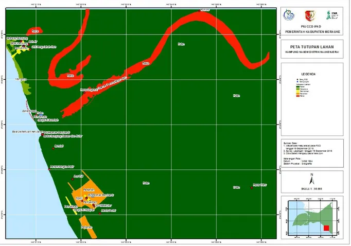 Gambar 2: Peta penggunaan lahan Kampung Nasem distrik Merauke kab. Merauke 