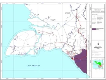 Gambar 1.  Lokasi Taman Nasional Wasur  b.  Dasar Penetapan 