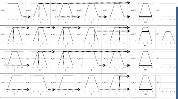 Gambar 7 Proses agregasi semua aturan model frekuensi petir 