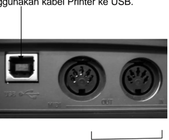 Gambar di atas menunjukkan port untuk menghubungkan  keyboard ke komputer. 