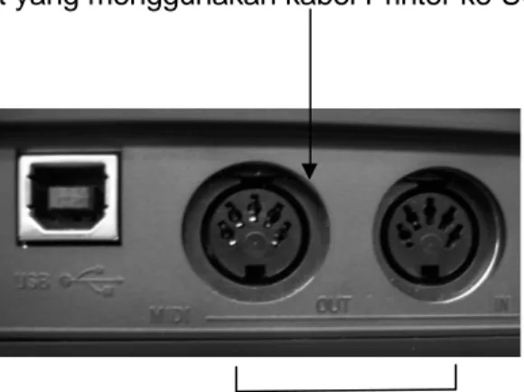 Gambar di atas menunjukkan port untuk menghubungkan  keyboard ke  komputer.
