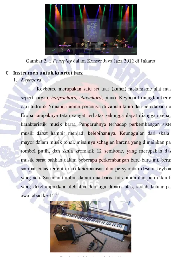 Gambar 2. 1 Fourplay dalam Konser Java Jazz 2012 di Jakarta  C.  Instrumen untuk kuartet jazz 