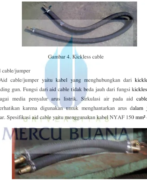 Gambar 4. Kickless cable  c.  Aid cable/jumper 