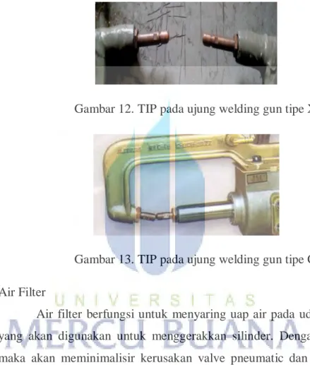 Gambar 12. TIP pada ujung welding gun tipe X 