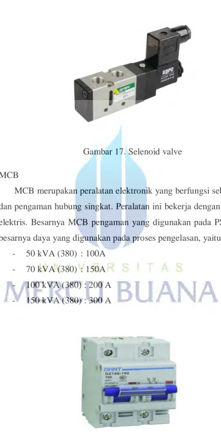 Gambar 17. Selenoid valve  9.  MCB 