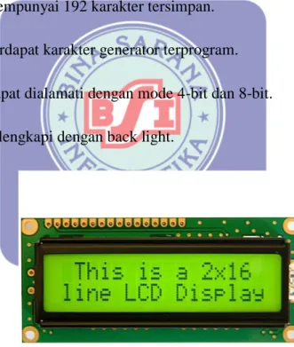 Gambar II.5  LCD 16x2  2. Modul I2C 