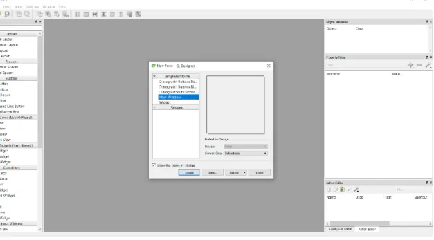 Gambar 3.7 Qt Designer 