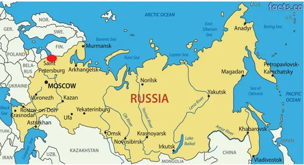 Gambar I.3  Peta Rusia 