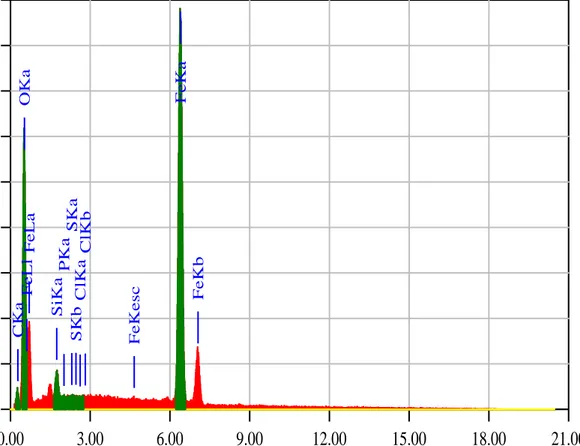 Gambar 13. Hasil analisa EDS (area scan) pada produk korosi dengan perbesaran 200x 