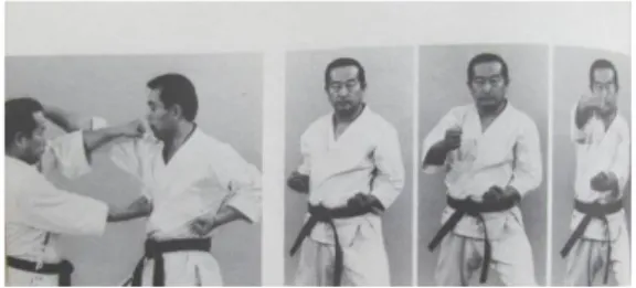 Gambar 20. Gerakan Tinjuan Awase-tsuki  (M. Nakayama 1980:72) 